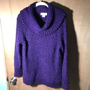 Purple “popcorn” sweater - Super cute!